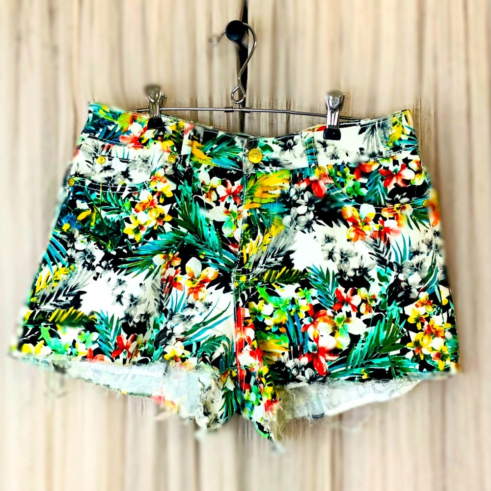 Floral Jean Shorts
